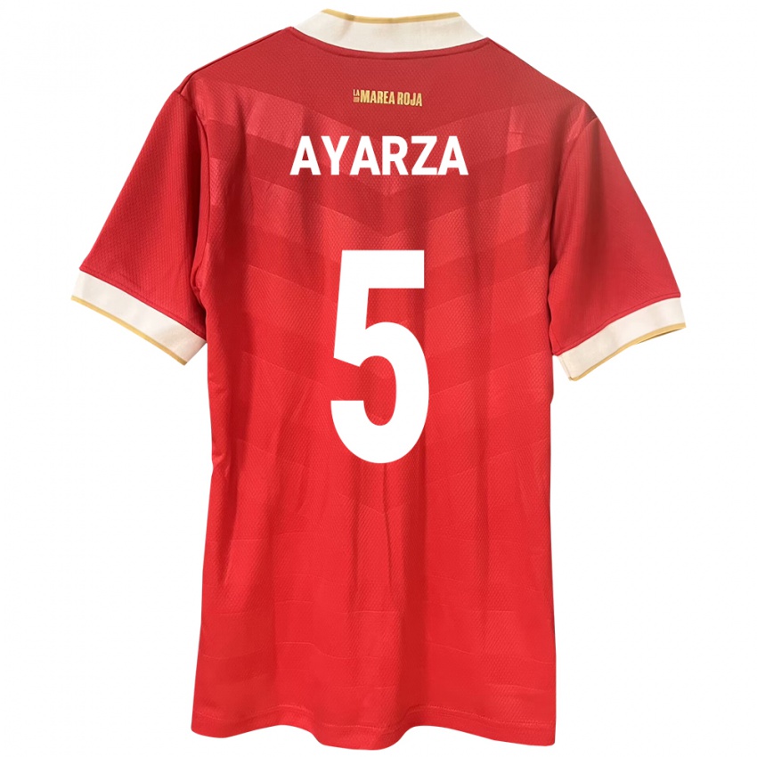 Hombre Camiseta Panamá Abdiel Ayarza #5 Rojo 1ª Equipación 24-26 La Camisa México