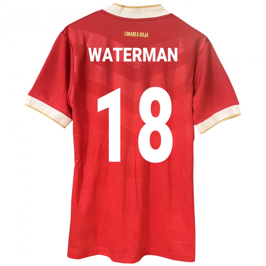 Hombre Camiseta Panamá Cecilio Waterman #18 Rojo 1ª Equipación 24-26 La Camisa México