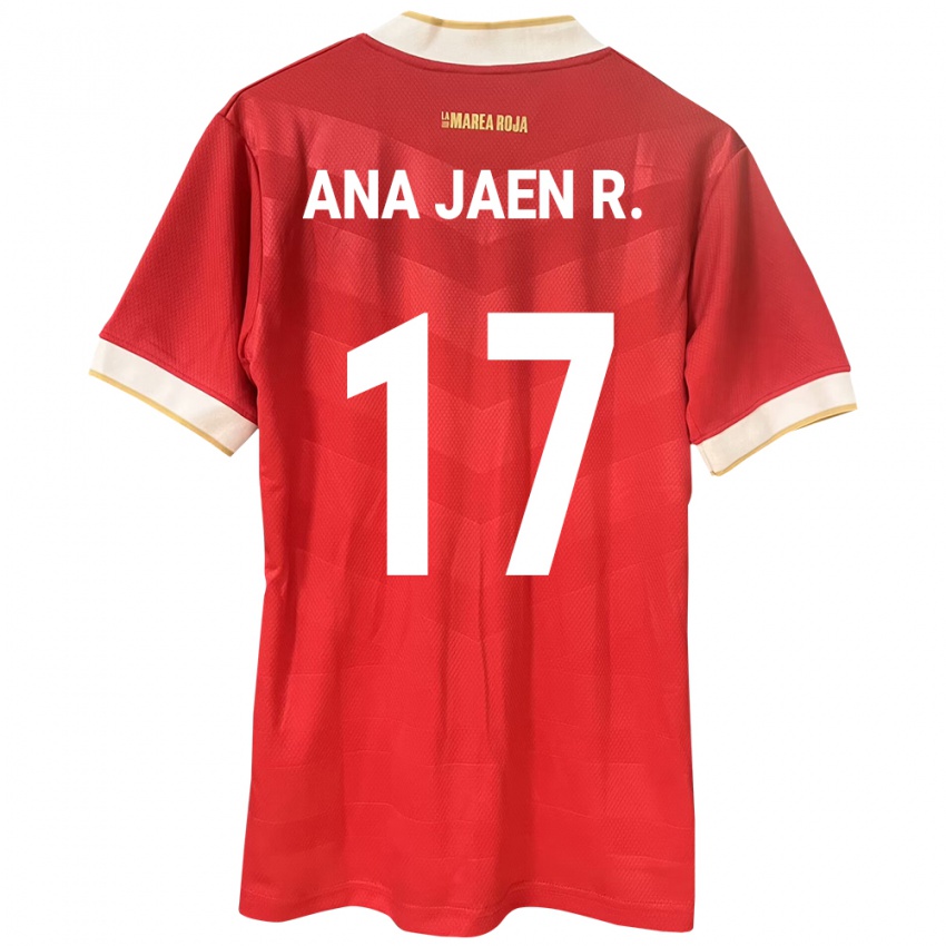 Hombre Camiseta Panamá Ana Jaén Rodríguez #17 Rojo 1ª Equipación 24-26 La Camisa México