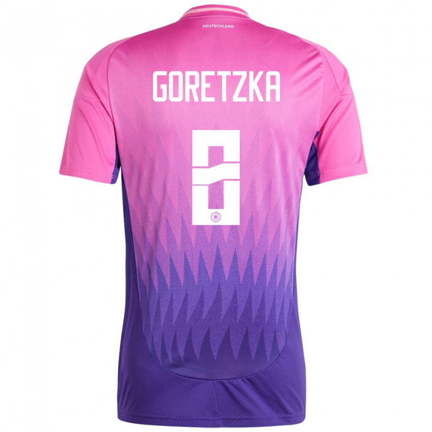 Hombre Camiseta Alemania Leon Goretzka #8 Rosado Morado 2ª Equipación 24-26 La Camisa México