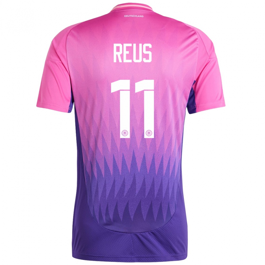 Hombre Camiseta Alemania Marco Reus #11 Rosado Morado 2ª Equipación 24-26 La Camisa México