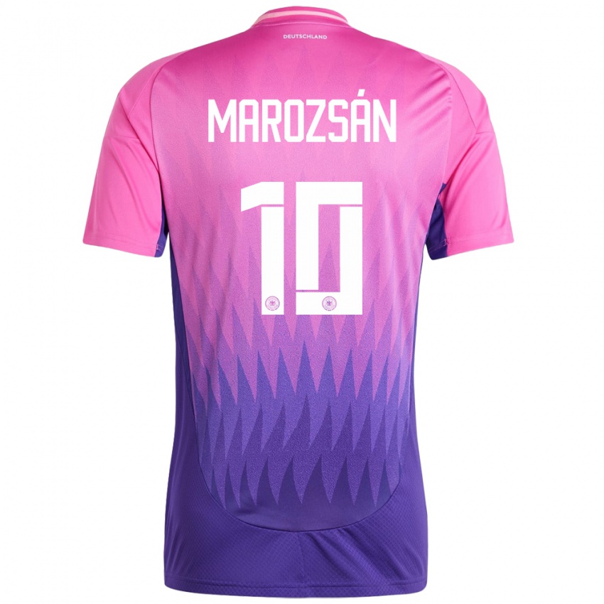 Hombre Camiseta Alemania Dzsenifer Marozsan #10 Rosado Morado 2ª Equipación 24-26 La Camisa México