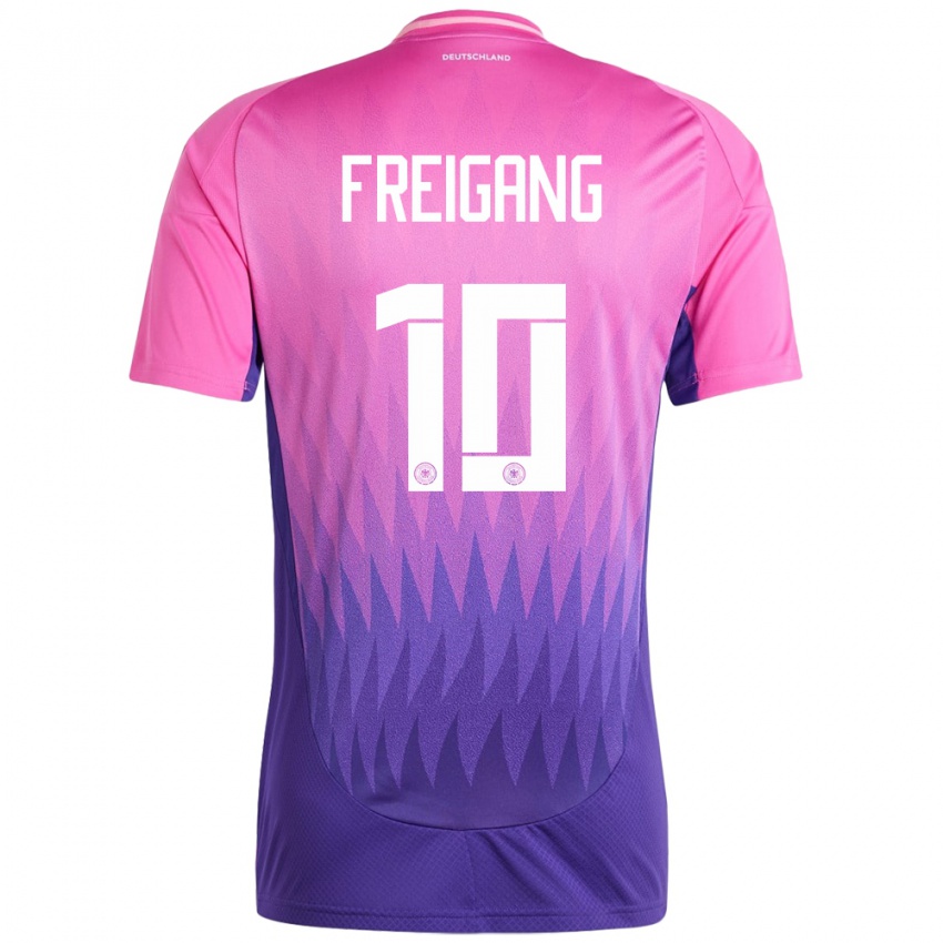 Hombre Camiseta Alemania Laura Freigang #10 Rosado Morado 2ª Equipación 24-26 La Camisa México