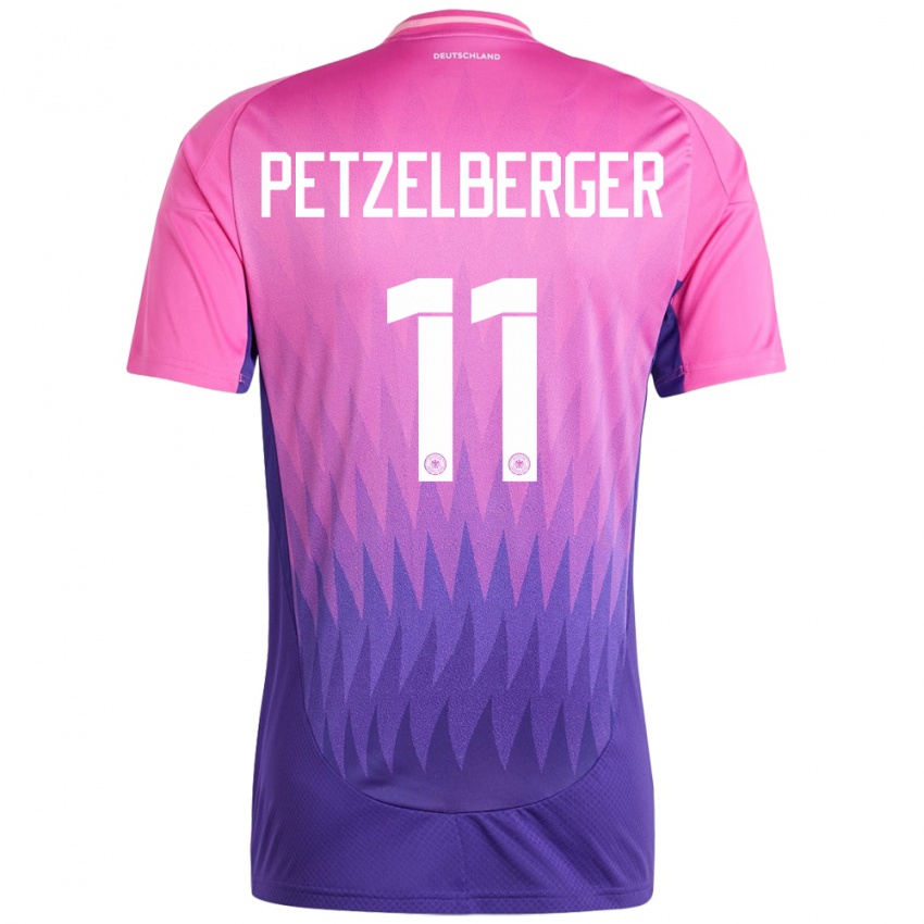 Hombre Camiseta Alemania Ramona Petzelberger #11 Rosado Morado 2ª Equipación 24-26 La Camisa México