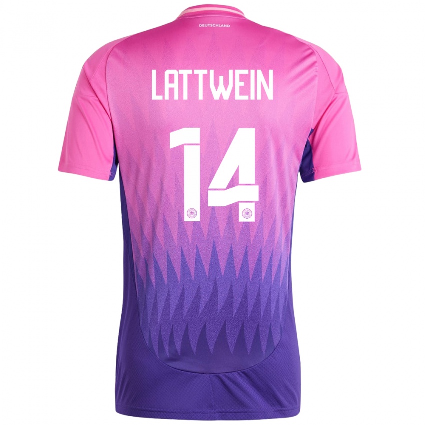 Hombre Camiseta Alemania Lena Lattwein #14 Rosado Morado 2ª Equipación 24-26 La Camisa México