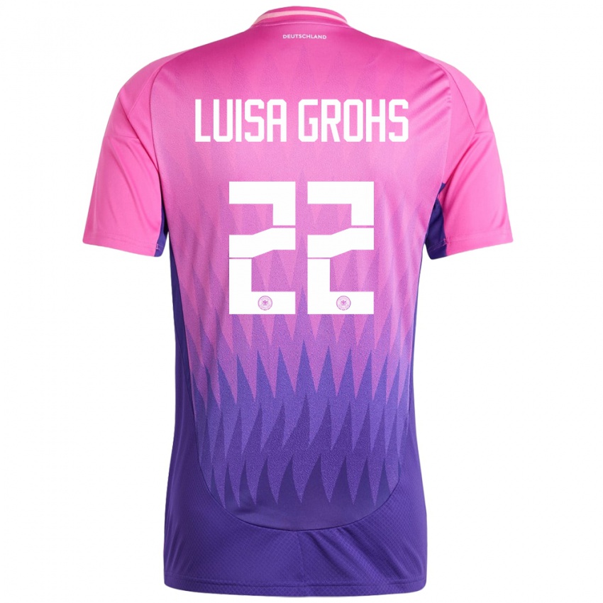 Hombre Camiseta Alemania Maria Luisa Grohs #22 Rosado Morado 2ª Equipación 24-26 La Camisa México