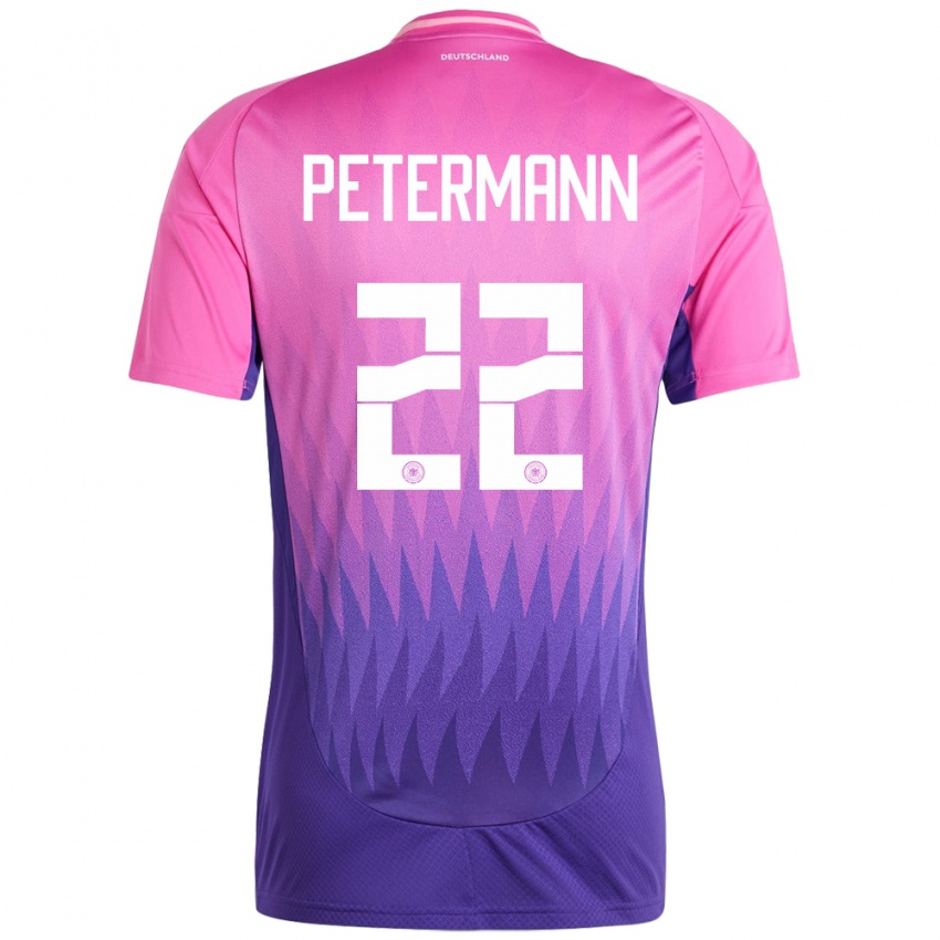 Hombre Camiseta Alemania Lena Petermann #22 Rosado Morado 2ª Equipación 24-26 La Camisa México