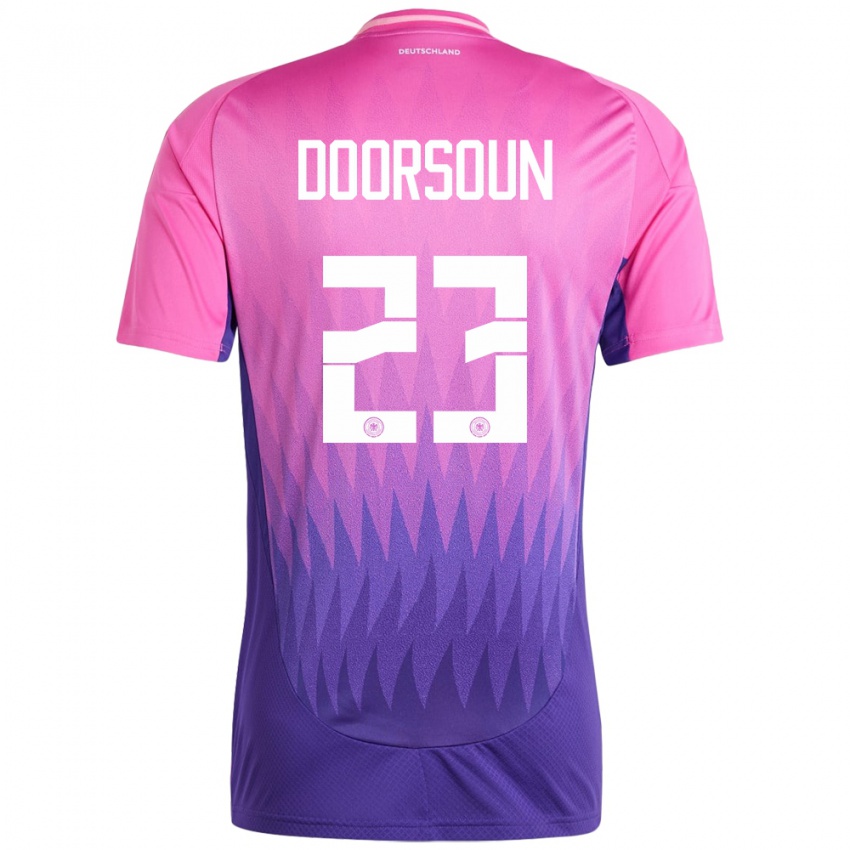 Hombre Camiseta Alemania Sara Doorsoun #23 Rosado Morado 2ª Equipación 24-26 La Camisa México