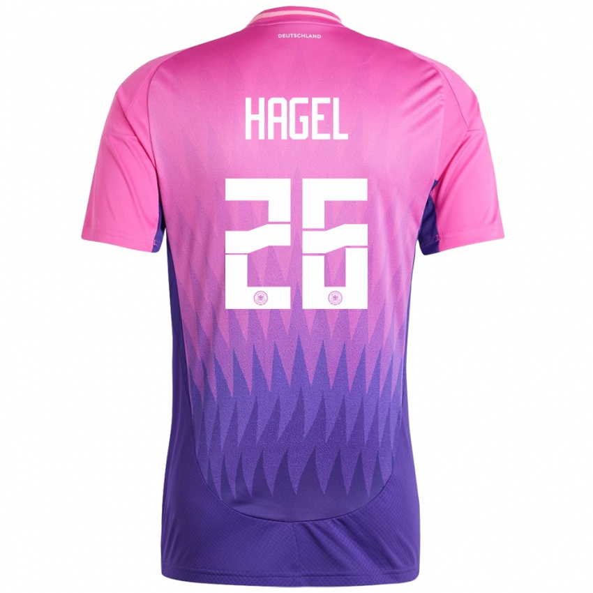 Hombre Camiseta Alemania Chantal Hagel #26 Rosado Morado 2ª Equipación 24-26 La Camisa México