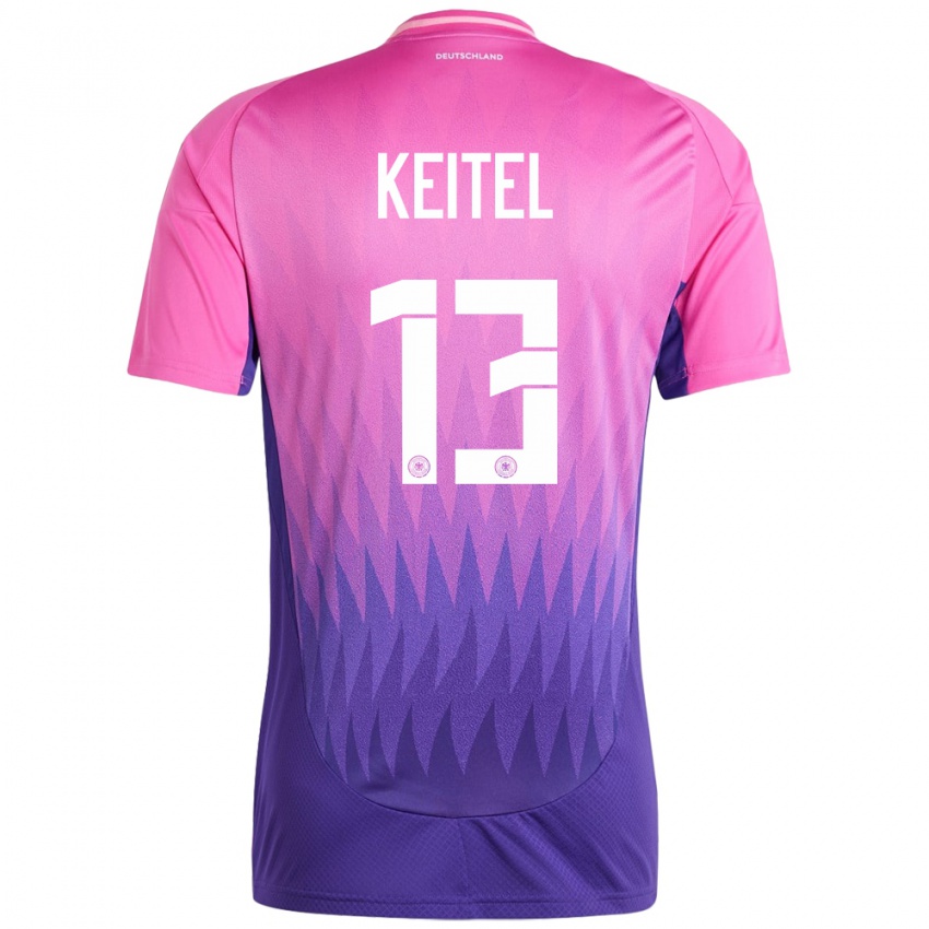 Hombre Camiseta Alemania Yannik Keitel #13 Rosado Morado 2ª Equipación 24-26 La Camisa México