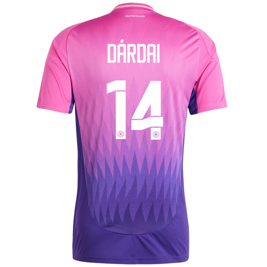 Hombre Camiseta Alemania Marton Dardai #14 Rosado Morado 2ª Equipación 24-26 La Camisa México