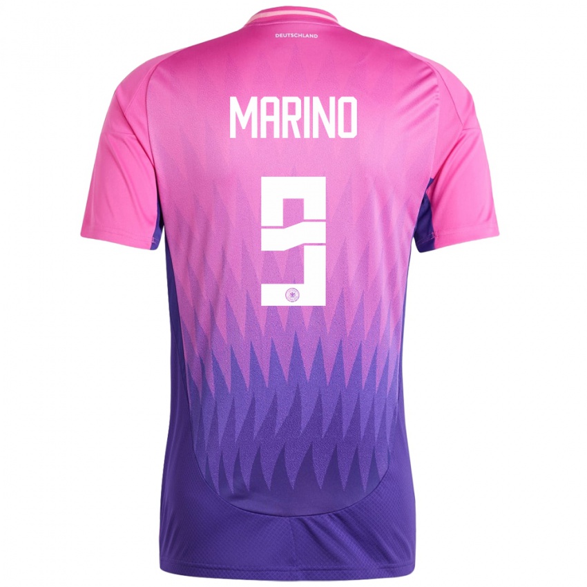 Hombre Camiseta Alemania Stefano Marino #9 Rosado Morado 2ª Equipación 24-26 La Camisa México