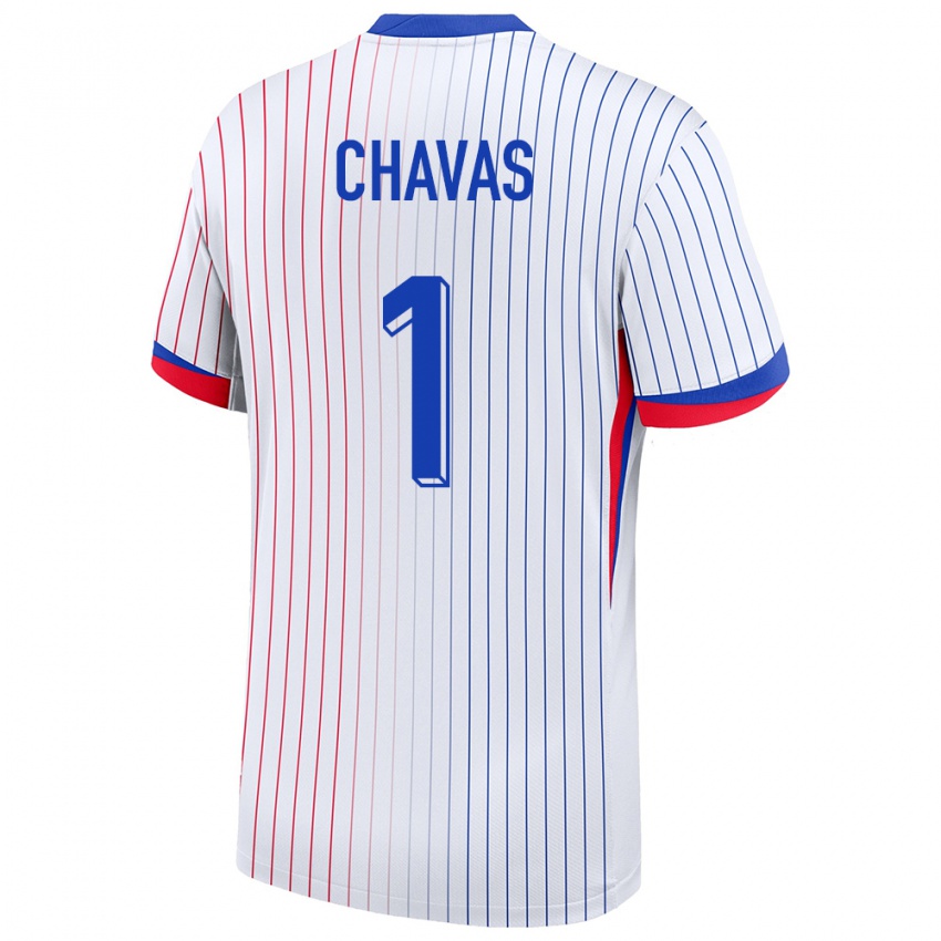 Hombre Camiseta Francia Mylene Chavas #1 Blanco 2ª Equipación 24-26 La Camisa México