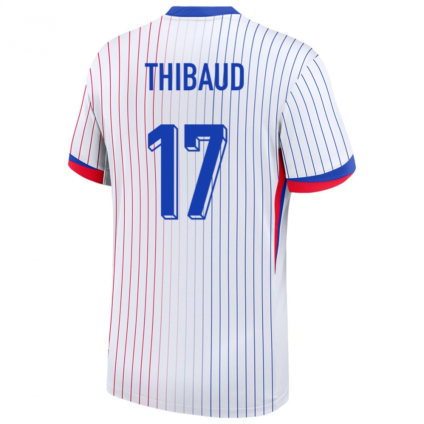 Hombre Camiseta Francia Julie Thibaud #17 Blanco 2ª Equipación 24-26 La Camisa México