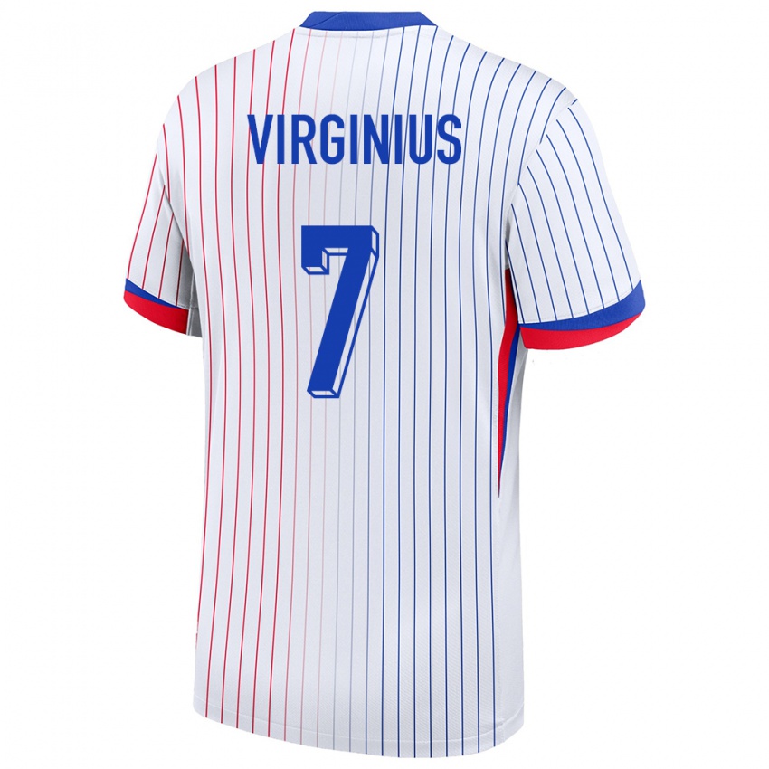 Hombre Camiseta Francia Alan Virginius #7 Blanco 2ª Equipación 24-26 La Camisa México