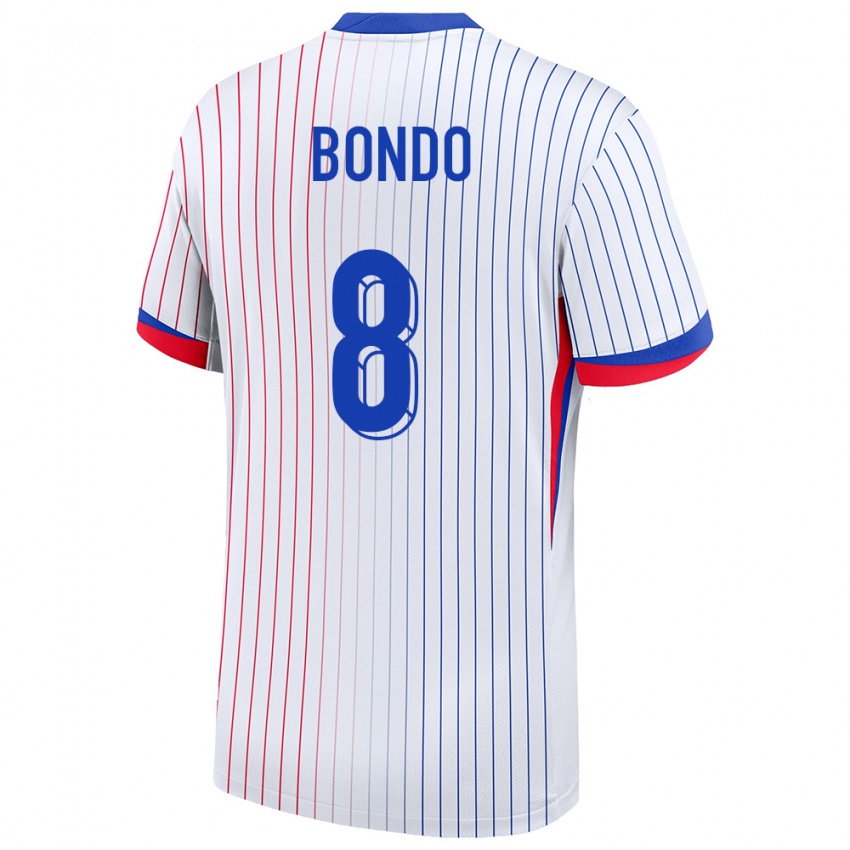 Hombre Camiseta Francia Warren Bondo #8 Blanco 2ª Equipación 24-26 La Camisa México