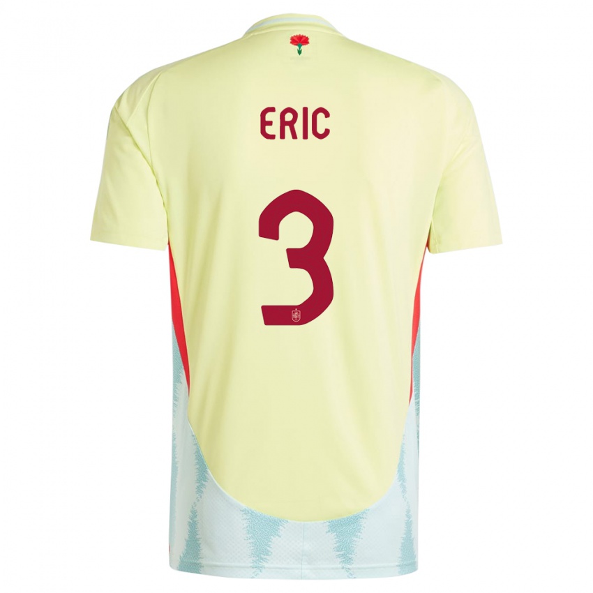 Hombre Camiseta España Eric Garcia #3 Amarillo 2ª Equipación 24-26 La Camisa México