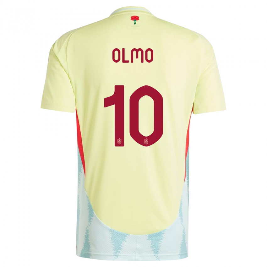 Hombre Camiseta España Dani Olmo #10 Amarillo 2ª Equipación 24-26 La Camisa México