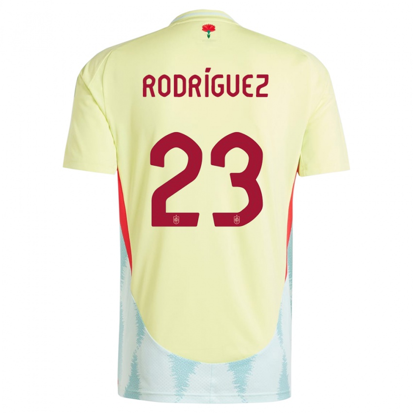 Hombre Camiseta España Misa Rodriguez #23 Amarillo 2ª Equipación 24-26 La Camisa México