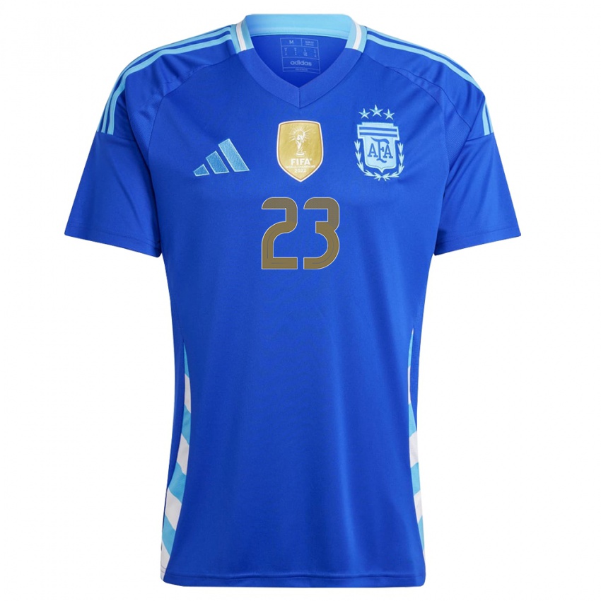 Hombre Camiseta Argentina Emiliano Martinez #23 Azul 2ª Equipación 24-26 La Camisa México