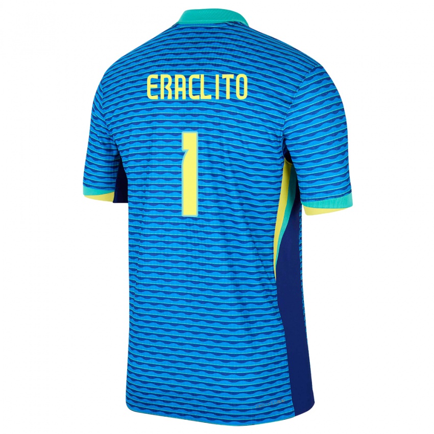 Hombre Camiseta Brasil Marcelo Eraclito #1 Azul 2ª Equipación 24-26 La Camisa México