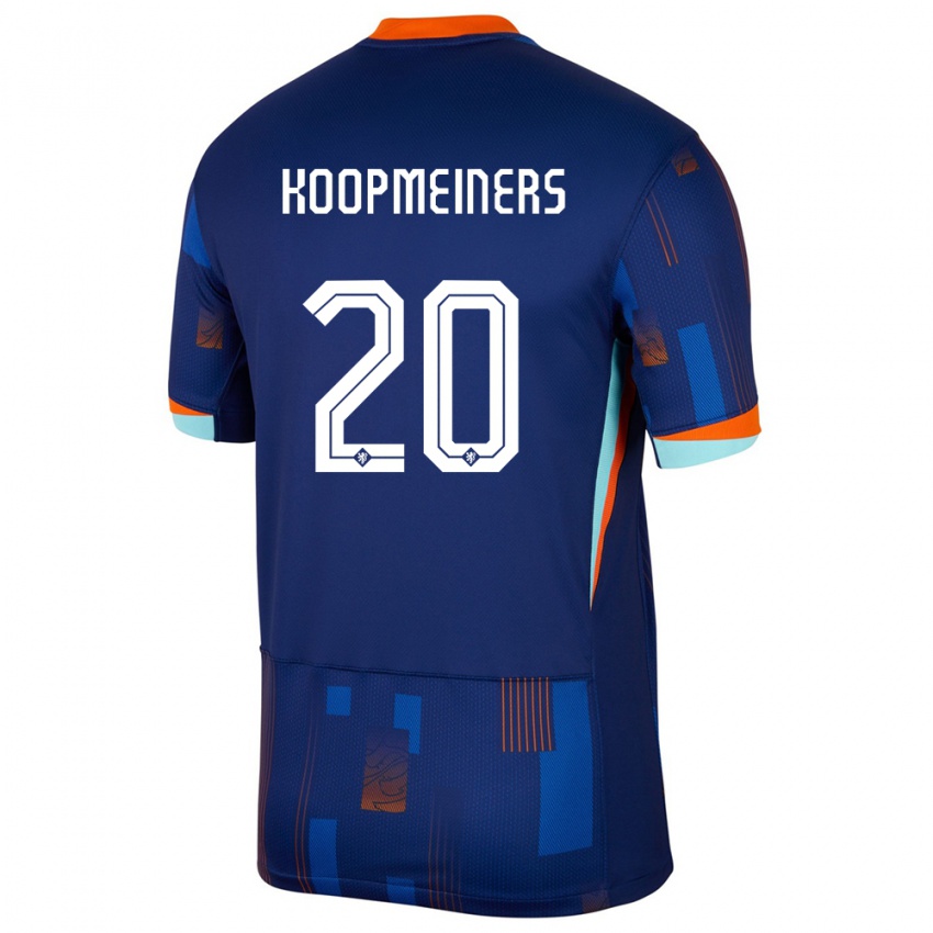 Hombre Camiseta Países Bajos Teun Koopmeiners #20 Azul 2ª Equipación 24-26 La Camisa México