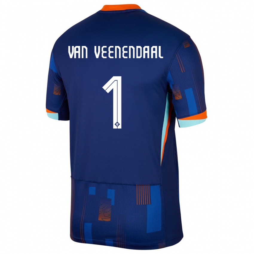 Hombre Camiseta Países Bajos Sari Van Veenendaal #1 Azul 2ª Equipación 24-26 La Camisa México