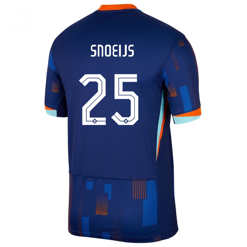 Hombre Camiseta Países Bajos Katja Snoeijs #25 Azul 2ª Equipación 24-26 La Camisa México