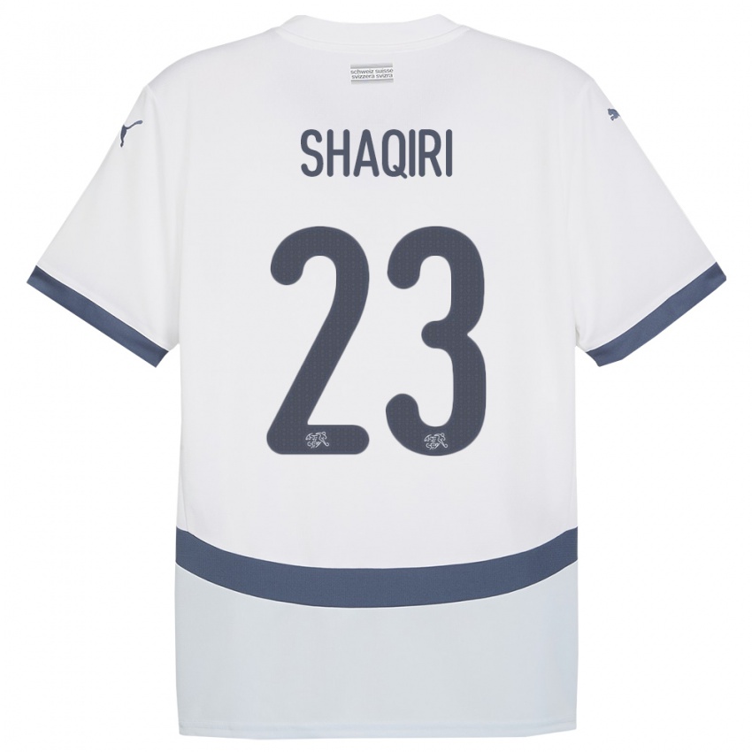 Hombre Camiseta Suiza Xherdan Shaqiri #23 Blanco 2ª Equipación 24-26 La Camisa México