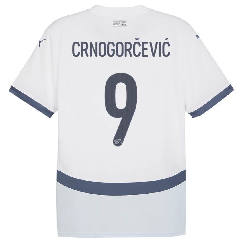 Hombre Camiseta Suiza Ana Maria Crnogorcevic #9 Blanco 2ª Equipación 24-26 La Camisa México