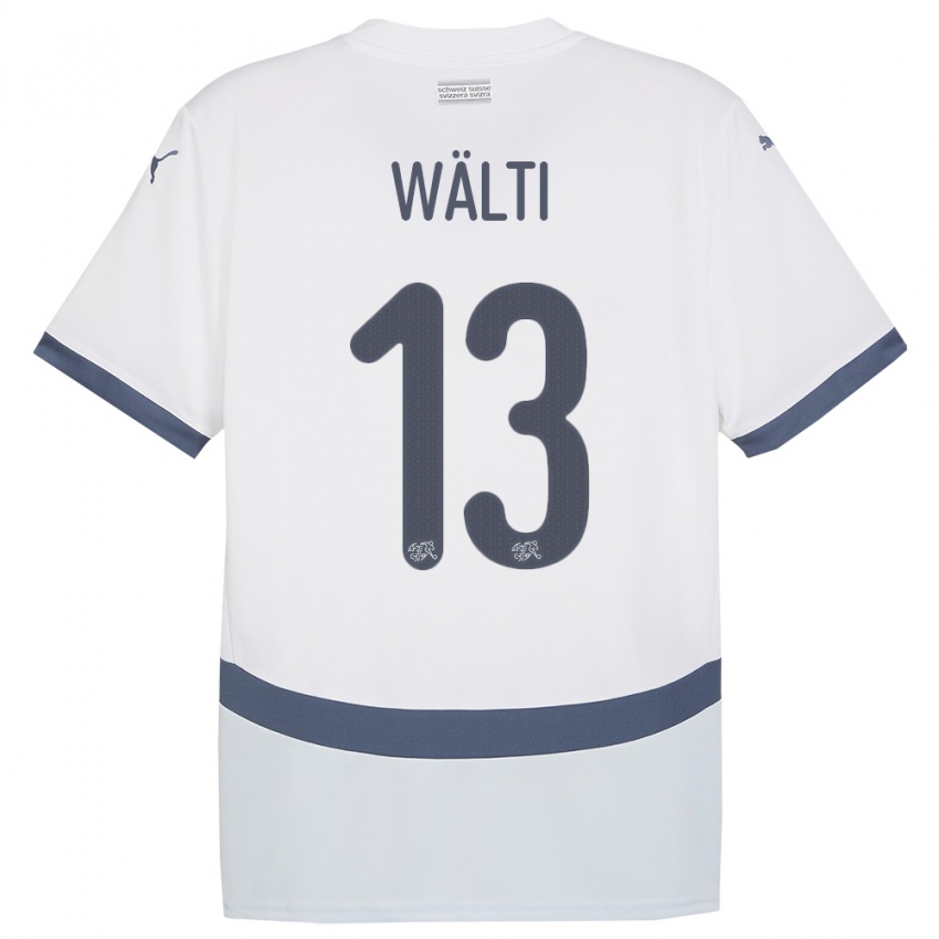 Hombre Camiseta Suiza Lia Walti #13 Blanco 2ª Equipación 24-26 La Camisa México