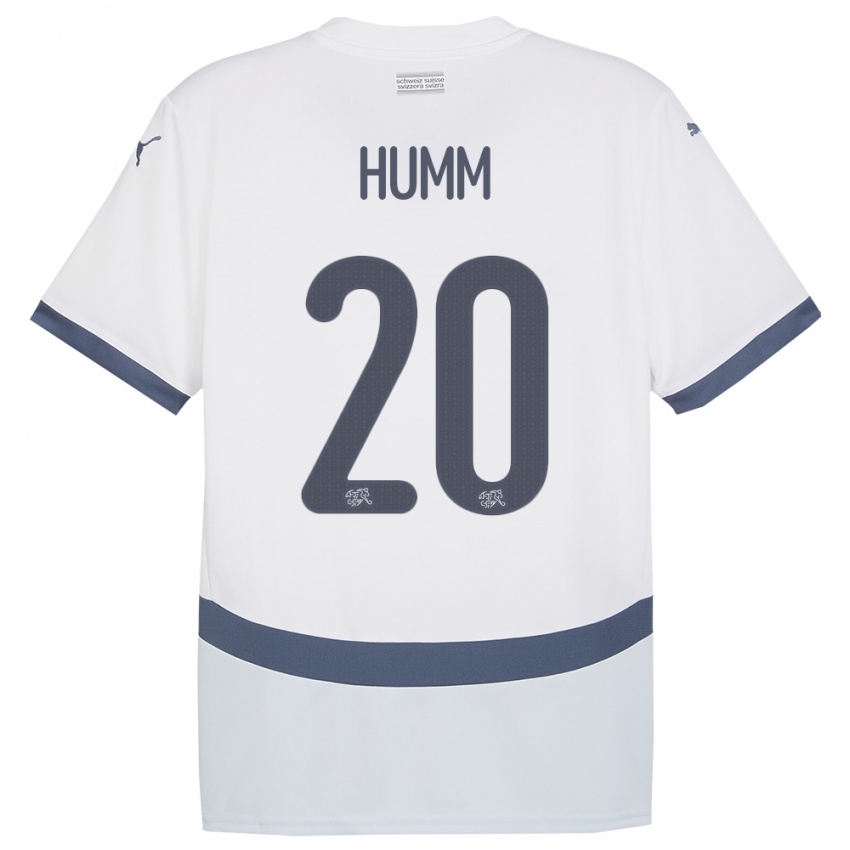 Hombre Camiseta Suiza Fabienne Humm #20 Blanco 2ª Equipación 24-26 La Camisa México