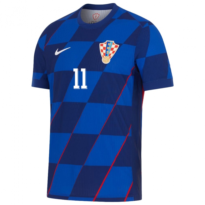 Hombre Camiseta Croacia Ivana Kirilenko #11 Azul 2ª Equipación 24-26 La Camisa México