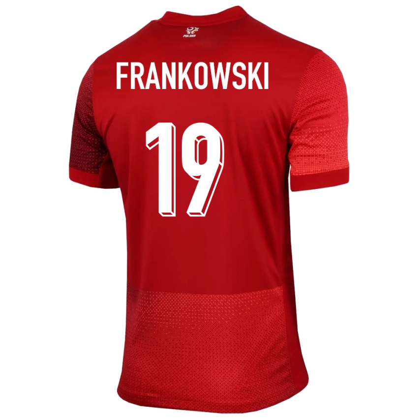 Hombre Camiseta Polonia Przemyslaw Frankowski #19 Rojo 2ª Equipación 24-26 La Camisa México