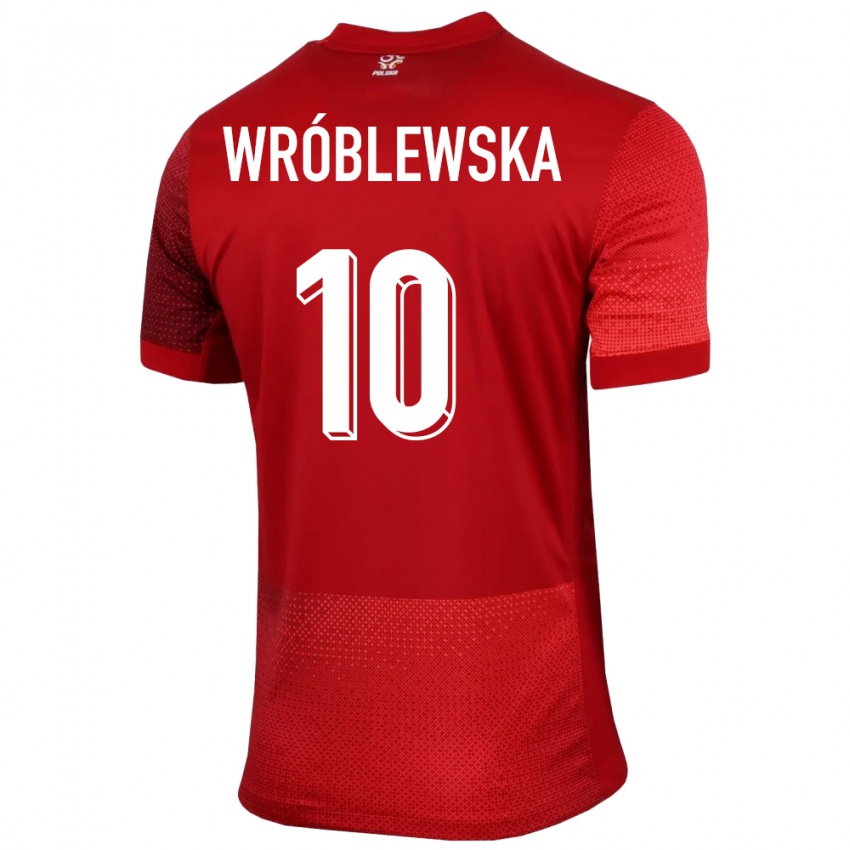 Hombre Camiseta Polonia Joanna Wroblewska #10 Rojo 2ª Equipación 24-26 La Camisa México