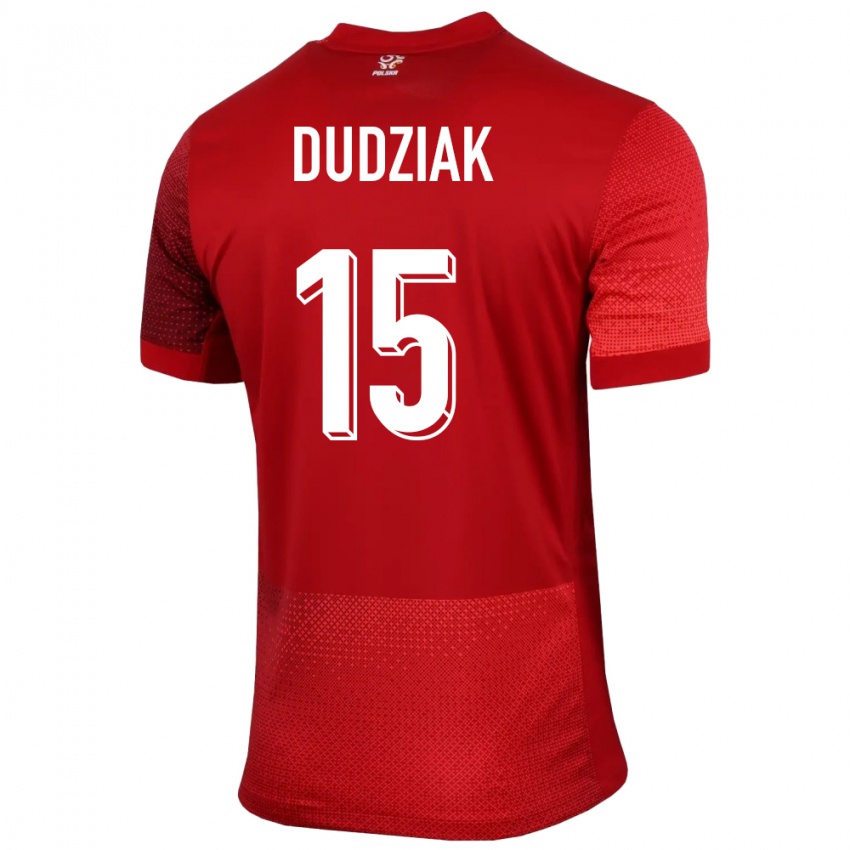 Hombre Camiseta Polonia Aleksandra Dudziak #15 Rojo 2ª Equipación 24-26 La Camisa México