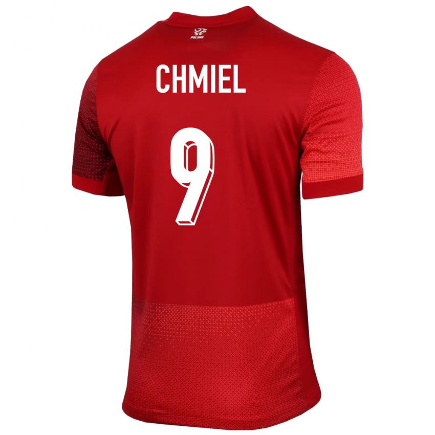 Hombre Camiseta Polonia George Chmiel #9 Rojo 2ª Equipación 24-26 La Camisa México