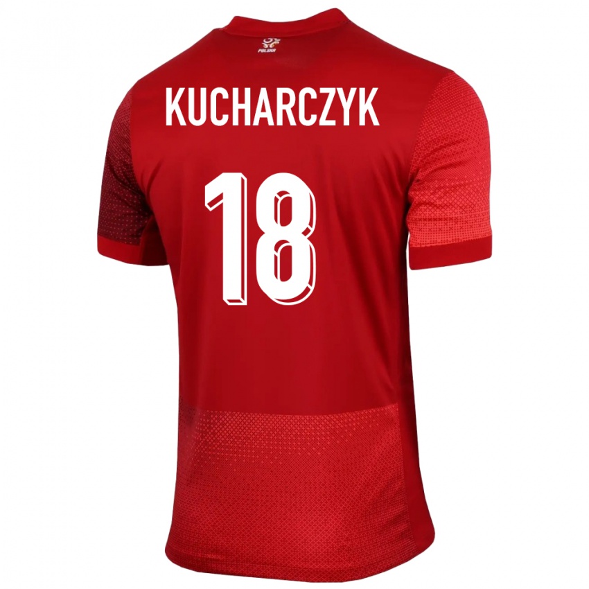 Hombre Camiseta Polonia Filip Kucharczyk #18 Rojo 2ª Equipación 24-26 La Camisa México