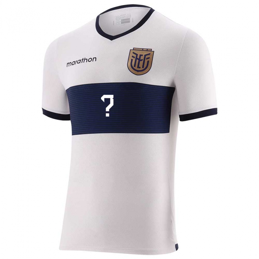 Hombre Camiseta Ecuador Su Nombre #0 Blanco 2ª Equipación 24-26 La Camisa México