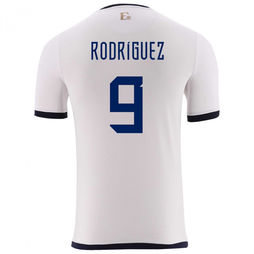 Hombre Camiseta Ecuador Ingrid Rodriguez #9 Blanco 2ª Equipación 24-26 La Camisa México