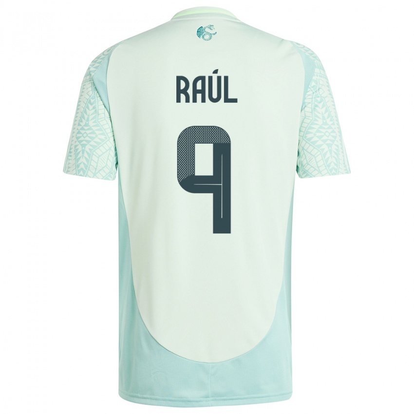 Hombre Camiseta México Raul Jimenez #9 Lino Verde 2ª Equipación 24-26 La Camisa México