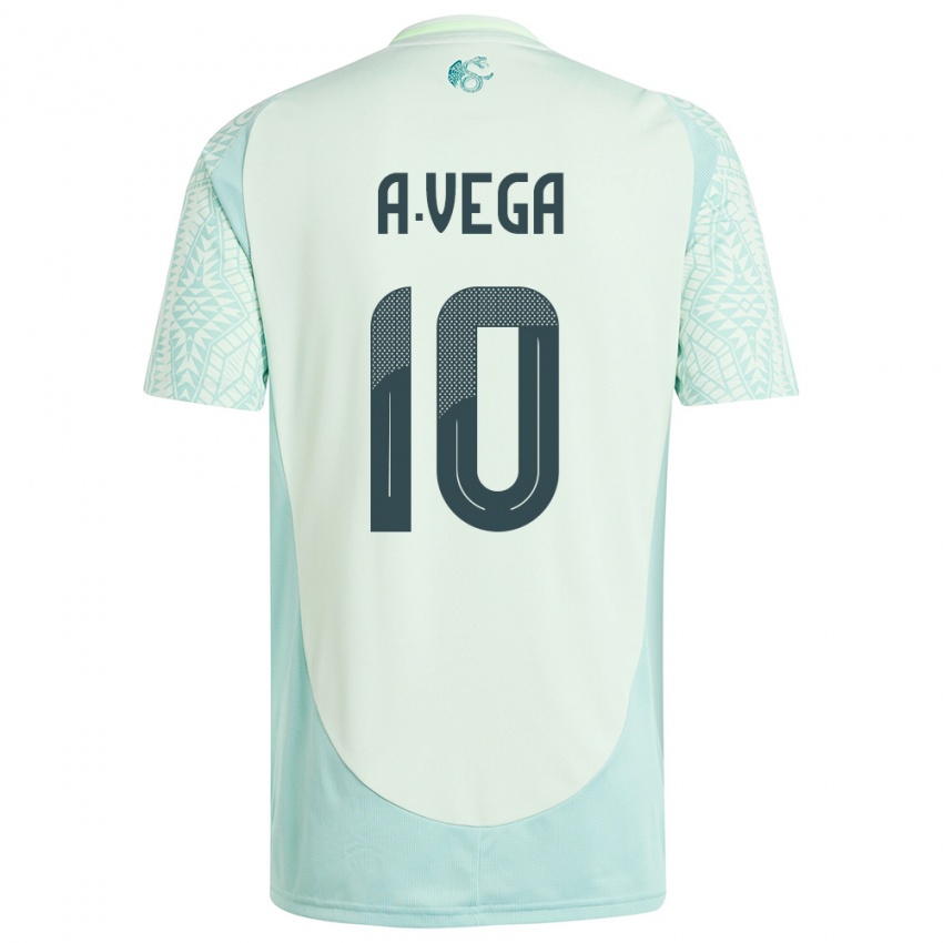 Hombre Camiseta México Alexis Vega #10 Lino Verde 2ª Equipación 24-26 La Camisa México