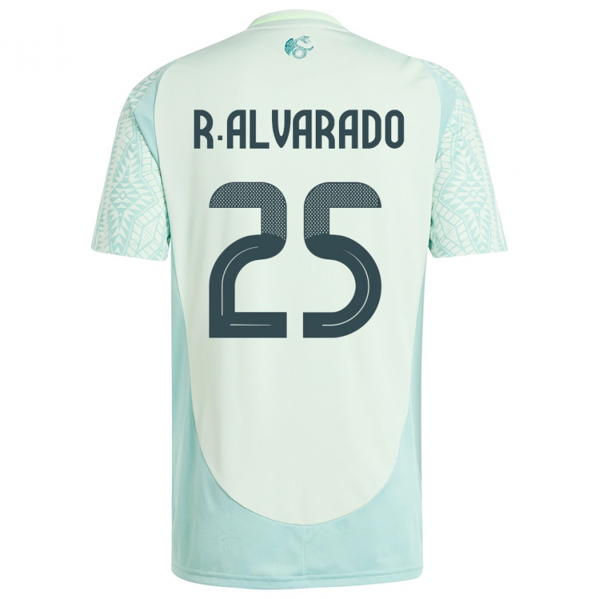 Hombre Camiseta México Roberto Alvarado #25 Lino Verde 2ª Equipación 24-26 La Camisa México