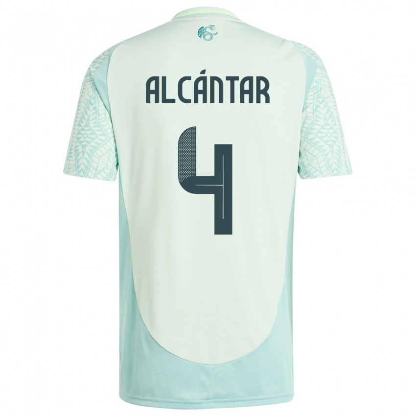 Hombre Camiseta México Jesus Alcantar #4 Lino Verde 2ª Equipación 24-26 La Camisa México