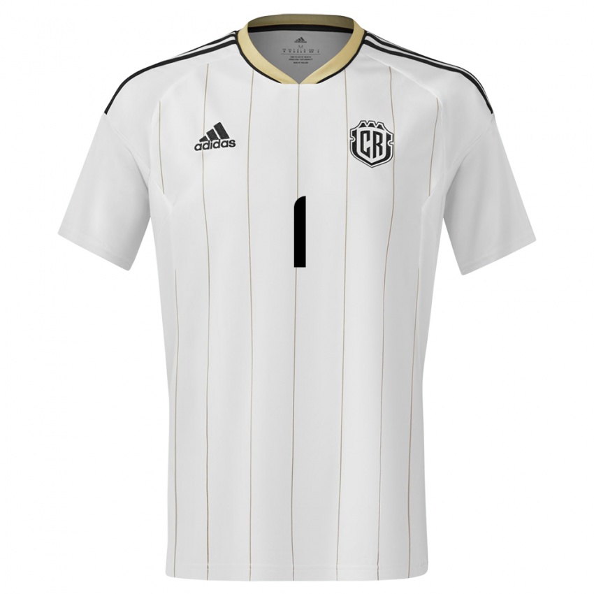 Hombre Camiseta Costa Rica Abraham Madriz #1 Blanco 2ª Equipación 24-26 La Camisa México