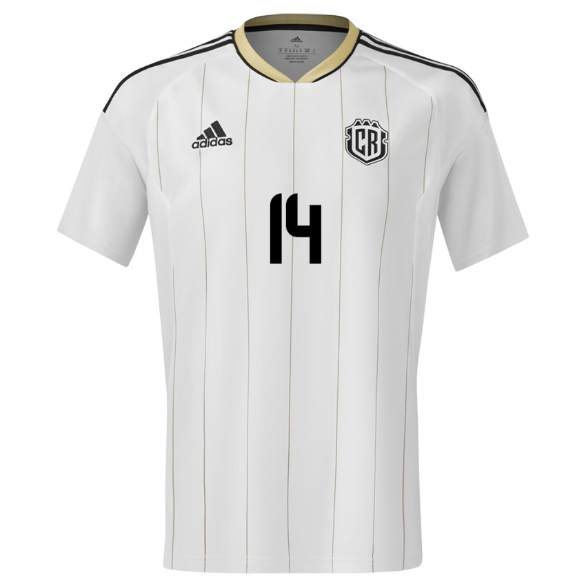 Hombre Camiseta Costa Rica Priscila Chinchilla #14 Blanco 2ª Equipación 24-26 La Camisa México