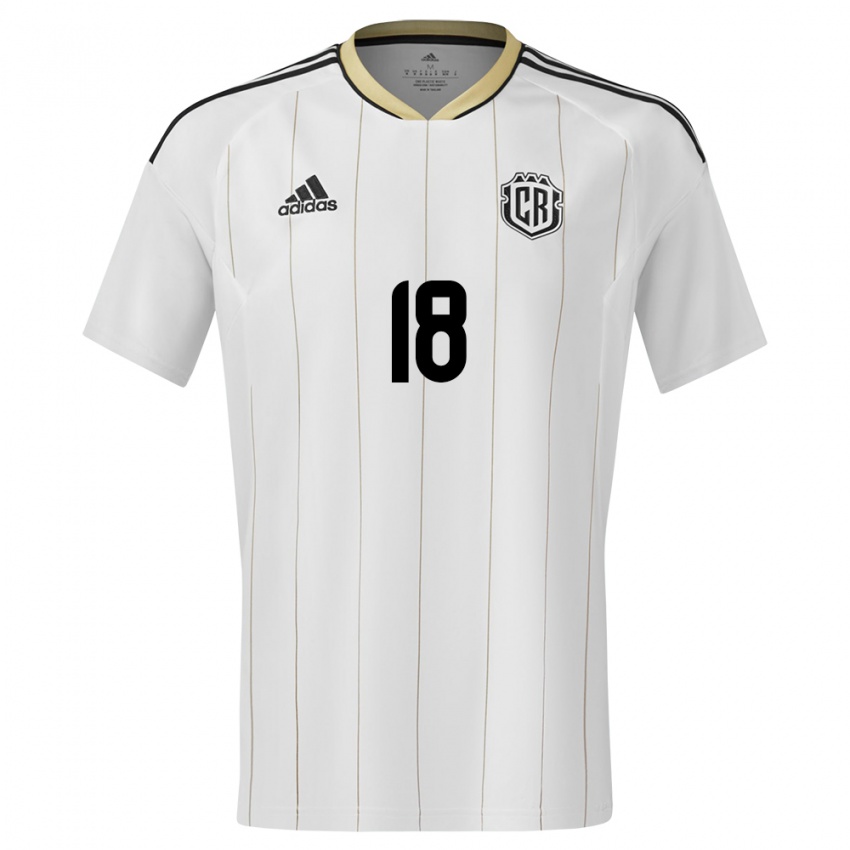 Hombre Camiseta Costa Rica Bayron Mora #18 Blanco 2ª Equipación 24-26 La Camisa México