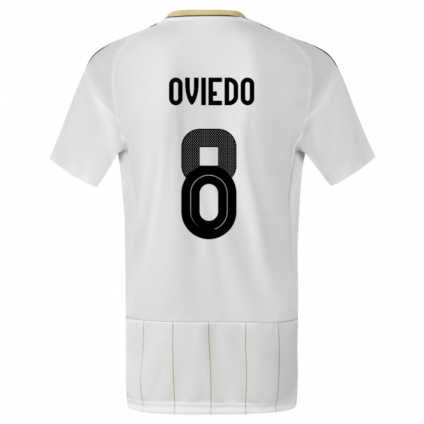 Hombre Camiseta Costa Rica Bryan Oviedo #8 Blanco 2ª Equipación 24-26 La Camisa México