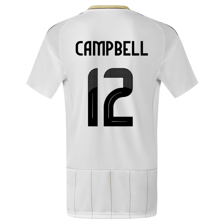 Hombre Camiseta Costa Rica Joel Campbell #12 Blanco 2ª Equipación 24-26 La Camisa México