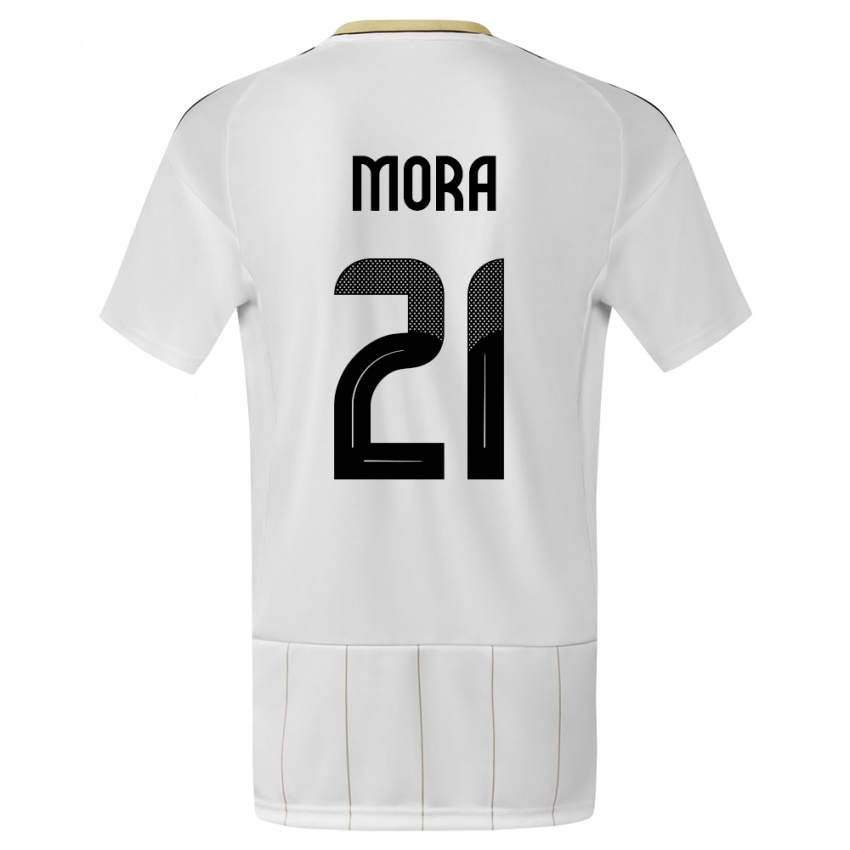 Hombre Camiseta Costa Rica Carlos Mora #21 Blanco 2ª Equipación 24-26 La Camisa México